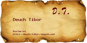 Deuch Tibor névjegykártya